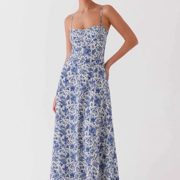 Peppermayo Blue and White Floral Maxi Dress - Picture 5 of 7